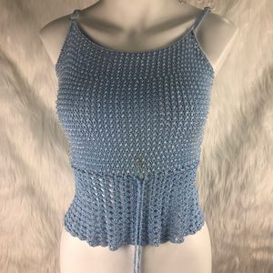 Blue Crochet tank top